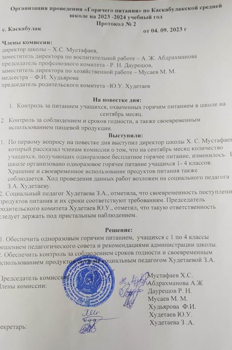 Школьная столовая